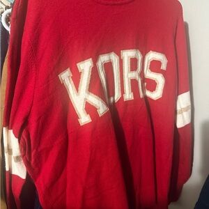 Michael kors Red Sweatshirt with Gold Accents And blue with gold accents